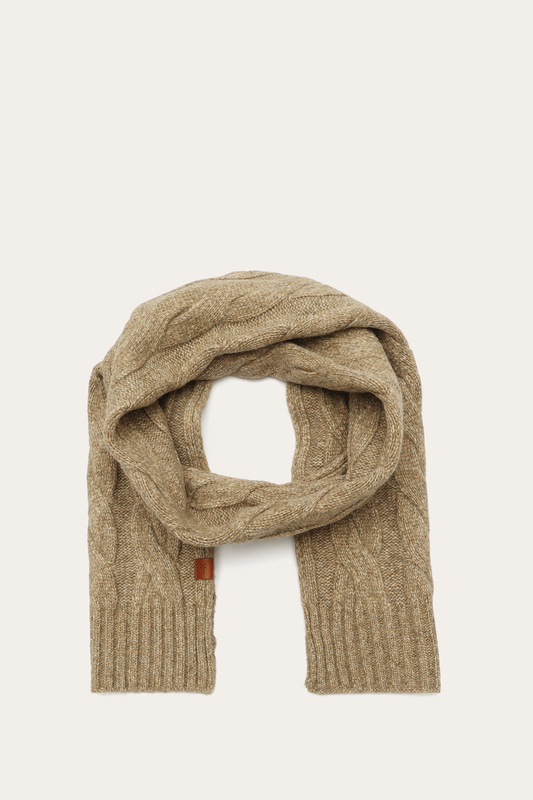 Burnt Olive Cold Weather Accessories Frye Burnt Olive Wide Cable Scarf