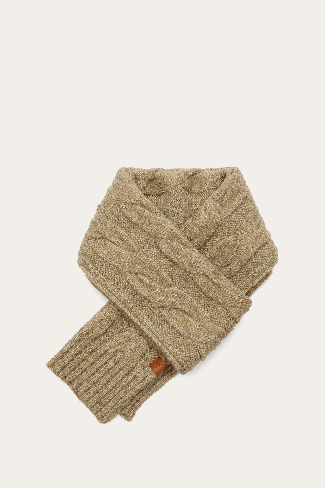 Burnt Olive Cold Weather Accessories Frye Burnt Olive Wide Cable Scarf
