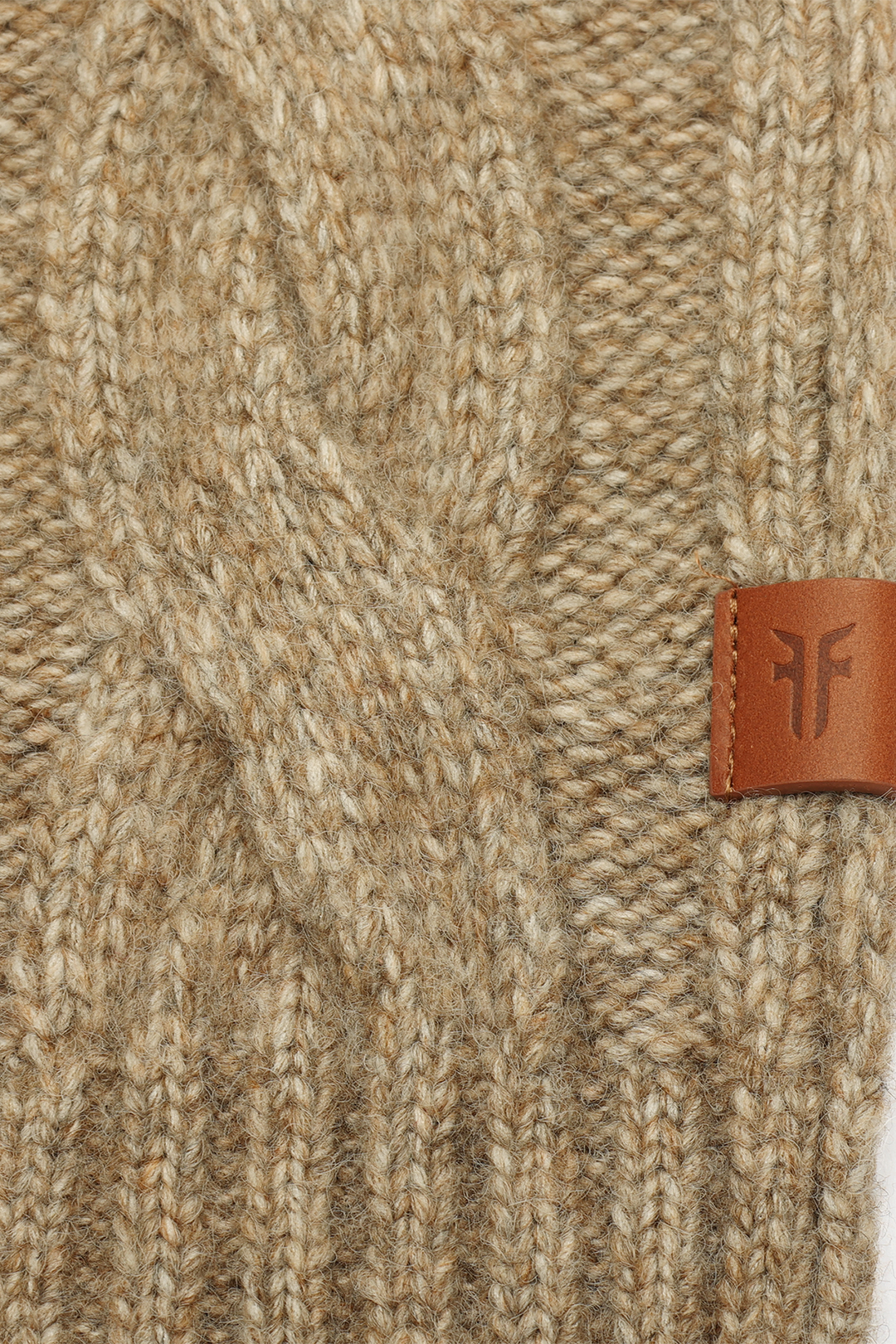 Burnt Olive Cold Weather Accessories Frye Burnt Olive Wide Cable Scarf