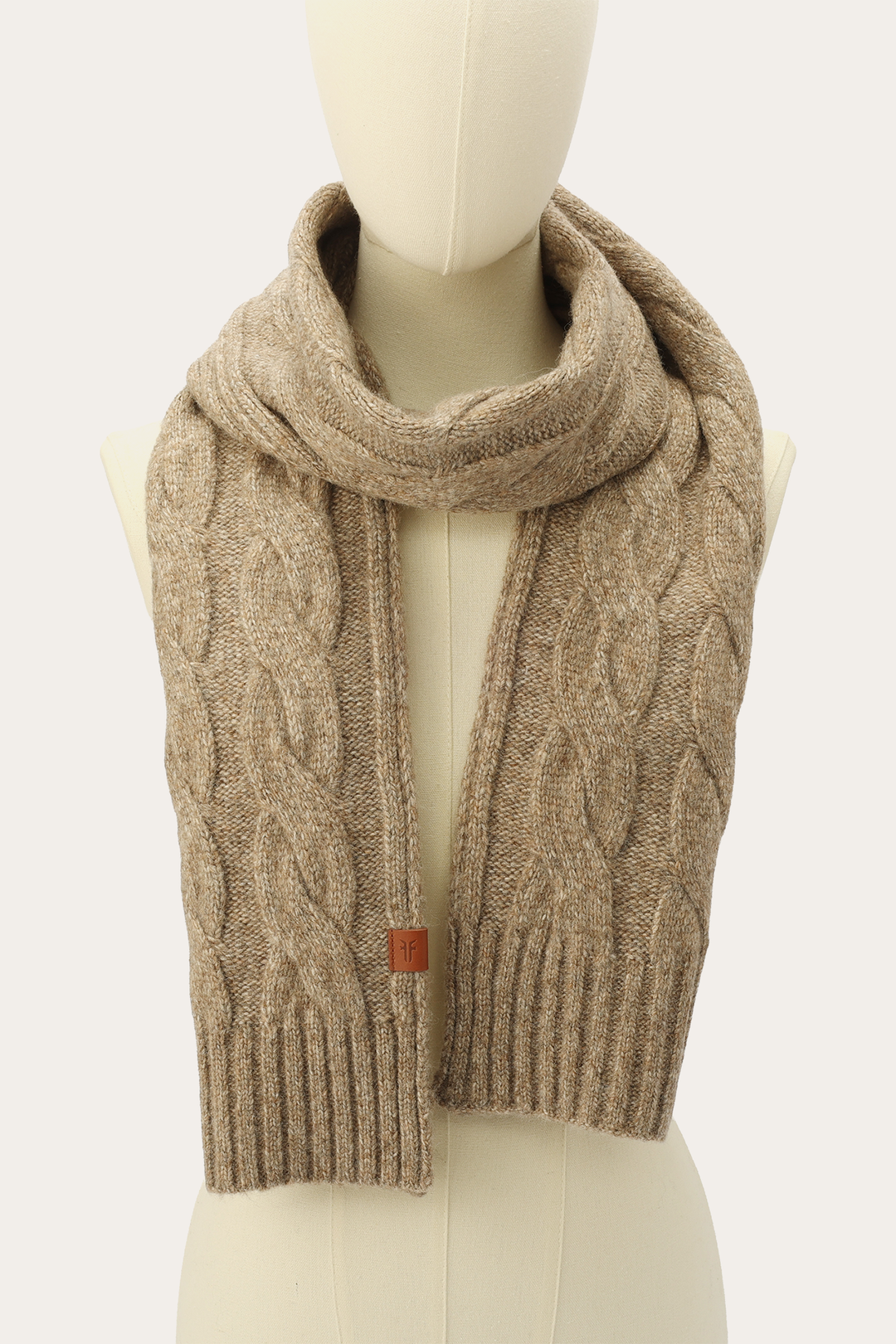 Burnt Olive Cold Weather Accessories Frye Burnt Olive Wide Cable Scarf