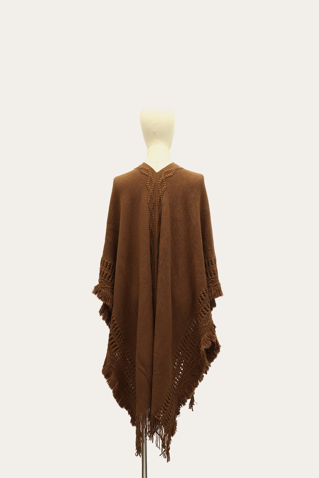 Acorn Cold Weather Accessories Frye Acorn Embellished Fringe Ruana