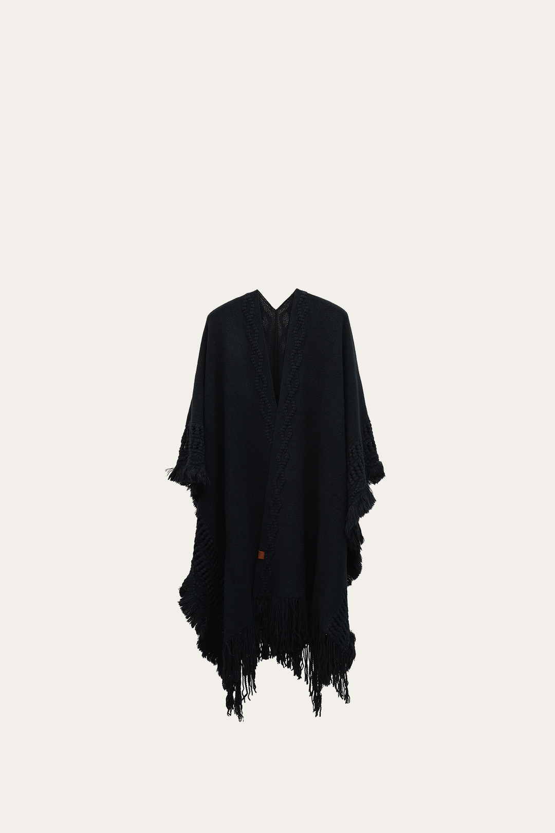 Navy Blazer Cold Weather Accessories Frye Navy Blazer Embellished Fringe Ruana