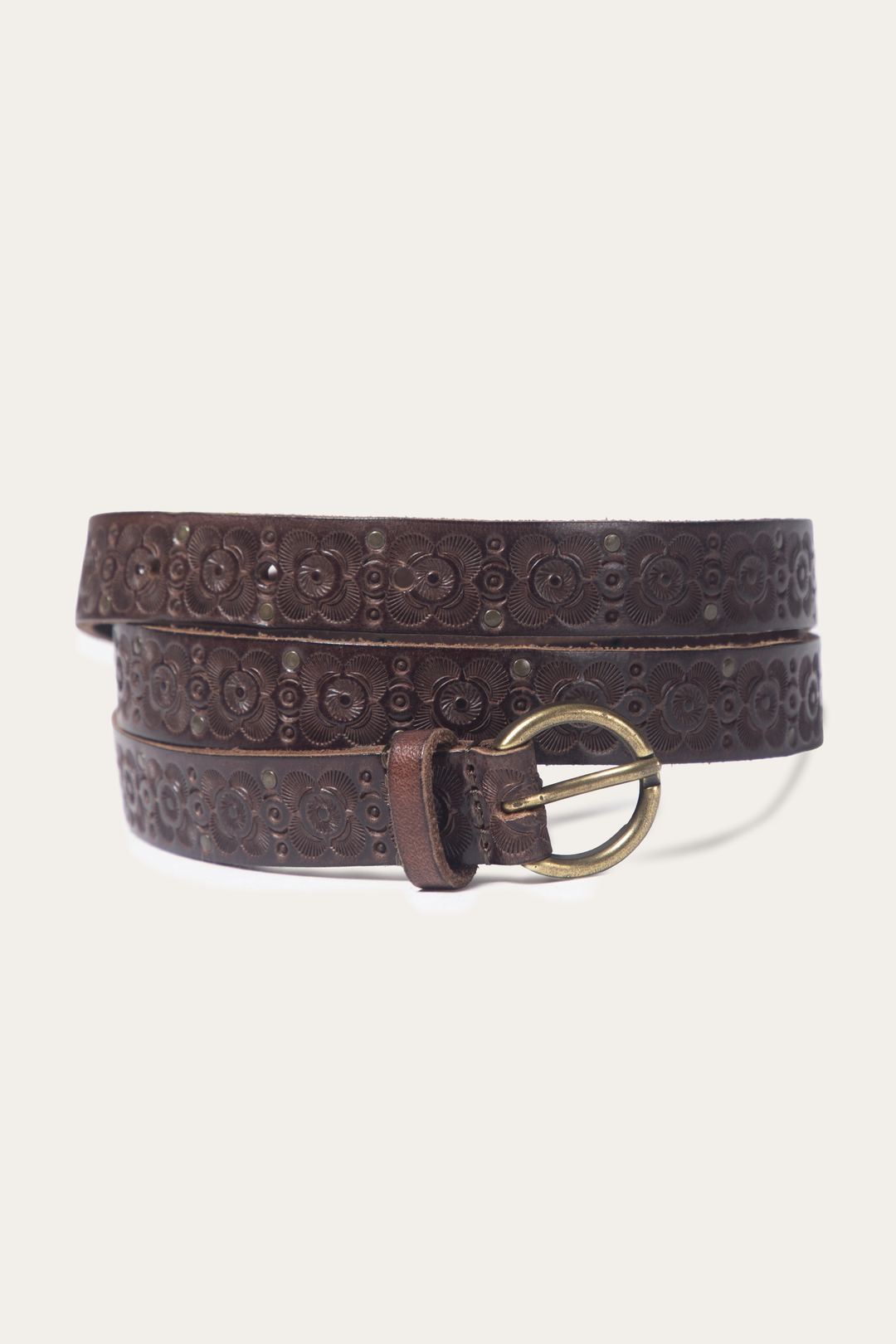 Tan Belts Frye Tan 20mm Tooling & Stud Belt