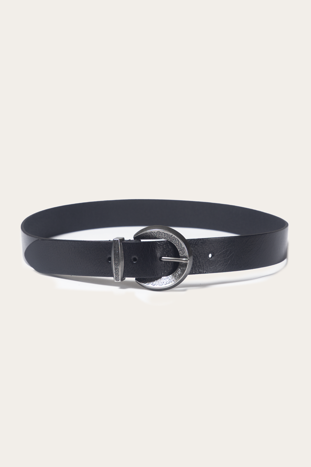 Black Belts Frye Black 35mm Engraved Buckle Belt