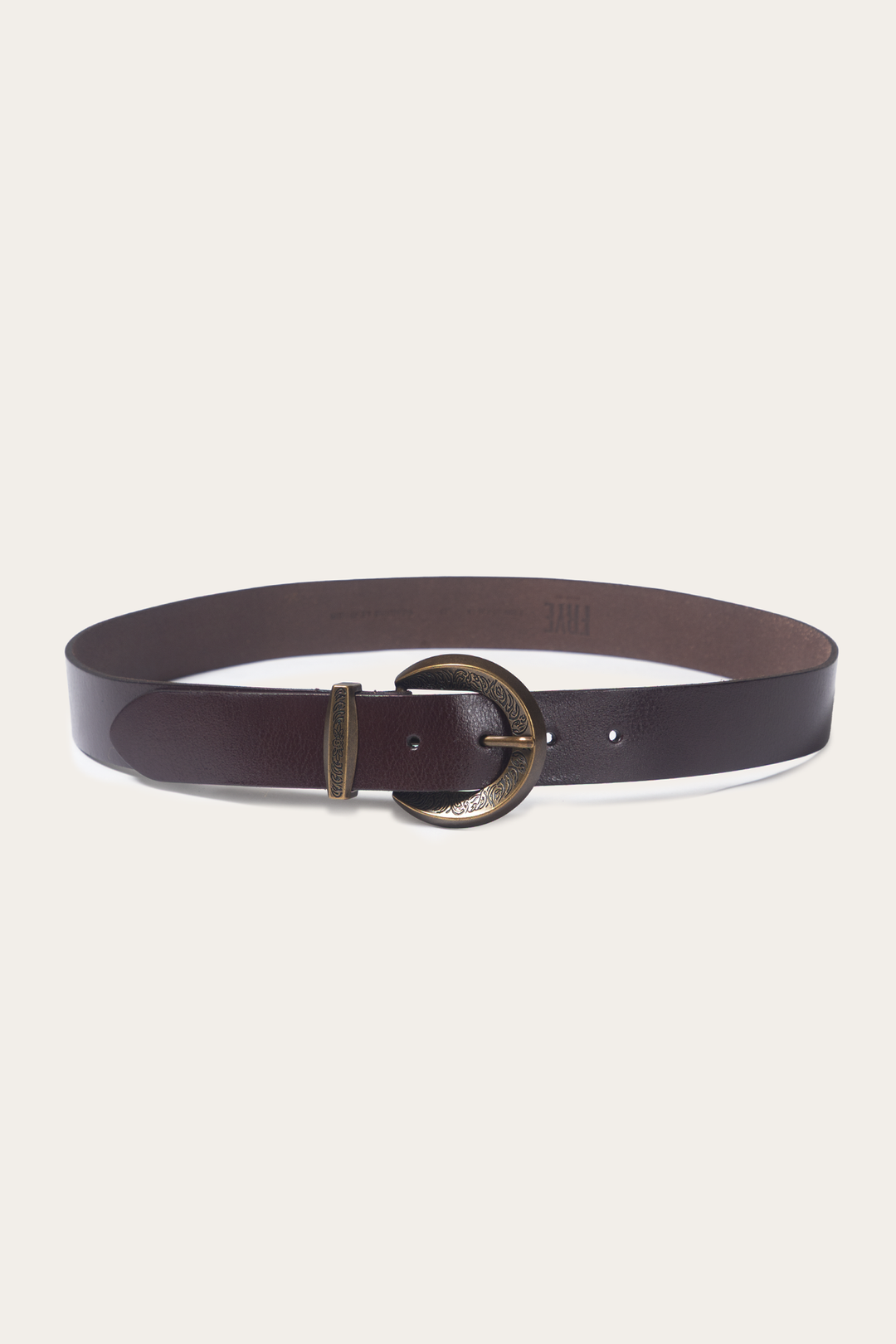 Brown Belts Frye Brown 35mm Engraved Buckle Belt