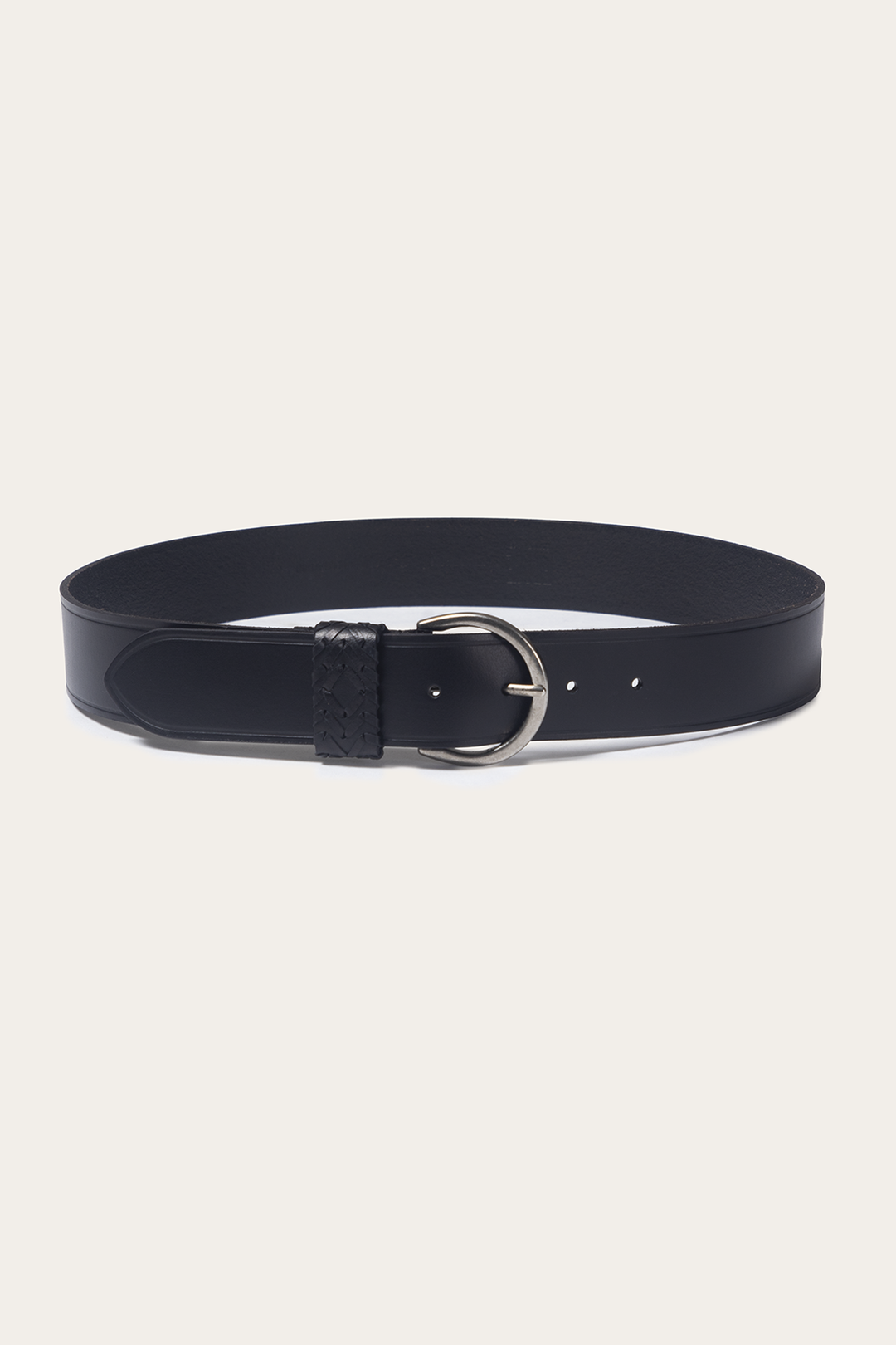 Black Belts Frye Black 40mm Belt With Woven Keeper