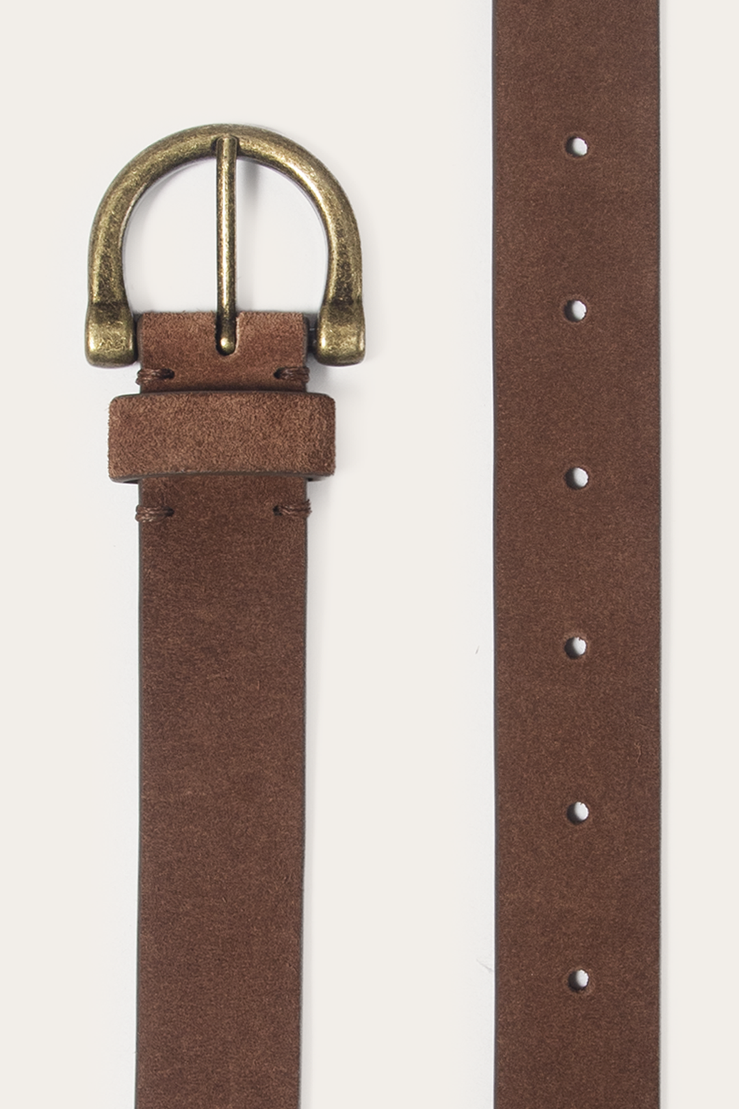 Light Whiskey Belts Frye Light Whiskey 25mm Suede Horseshoe Buckle Belt