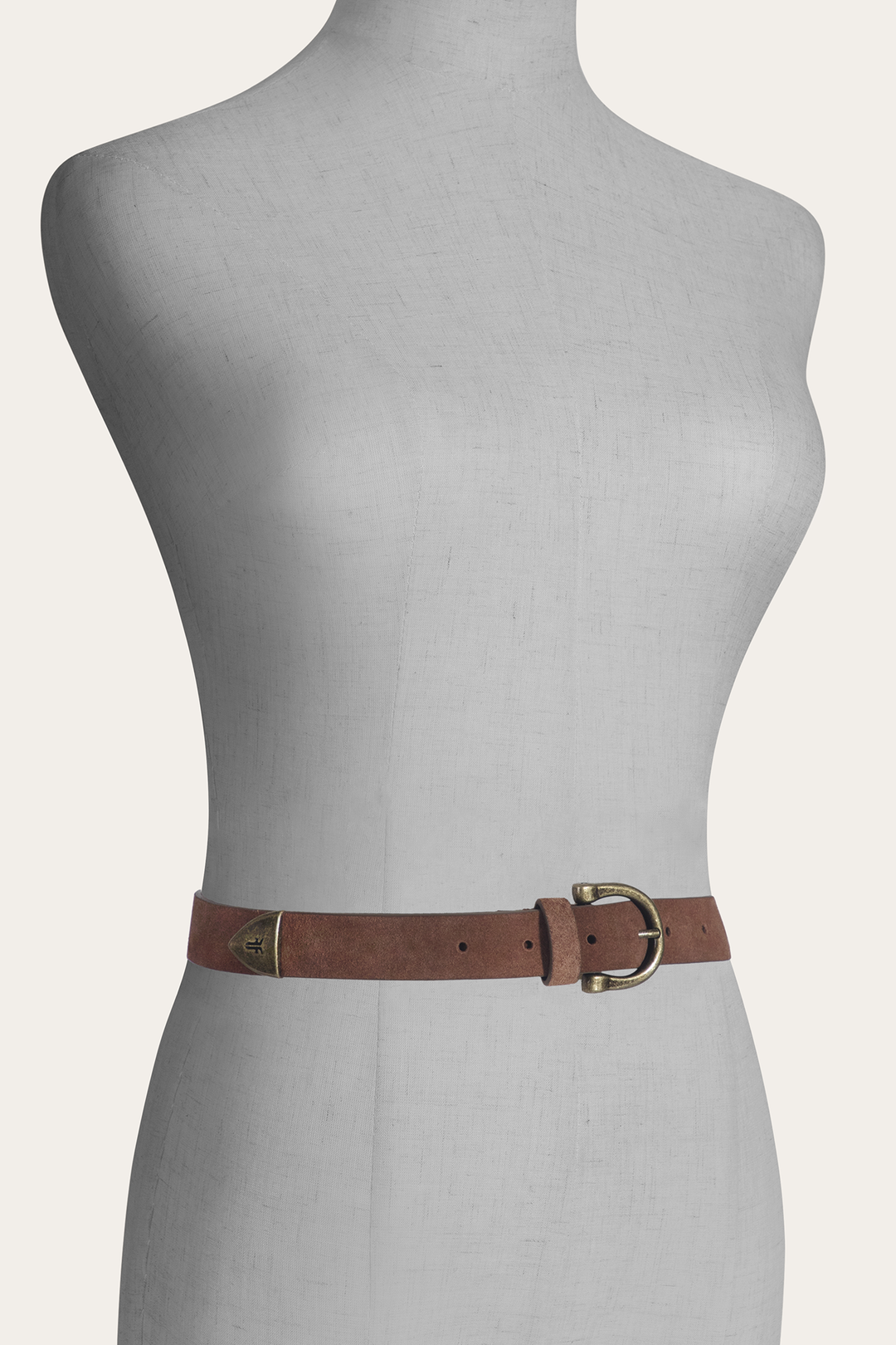 Light Whiskey Belts Frye Light Whiskey 25mm Suede Horseshoe Buckle Belt