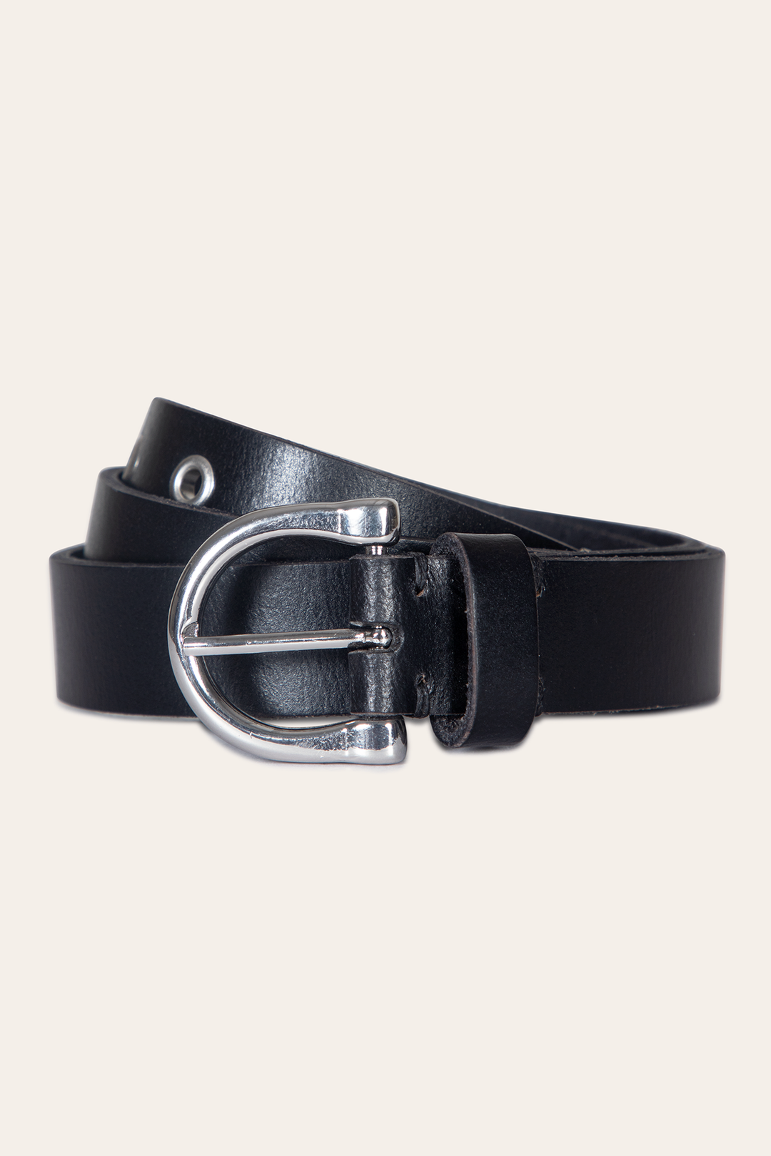 Black Belts Frye Women’s Black 25mm Horseshoe Buckle Belt
