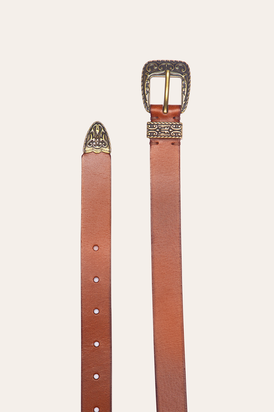 Tan Belts Frye 25mm Tan Logo Western Belt