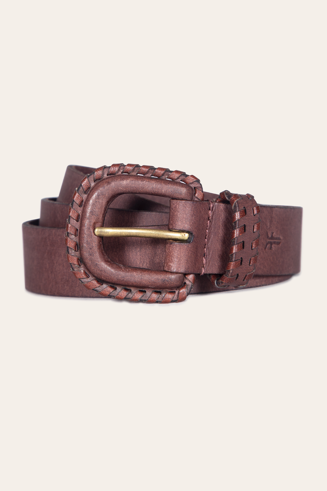 Brown Belts Frye 30mm Brown Leather Belt With Covered Buckle