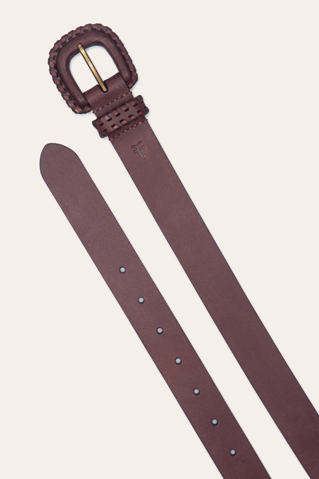 Brown Belts Frye 30mm Brown Leather Belt With Covered Buckle