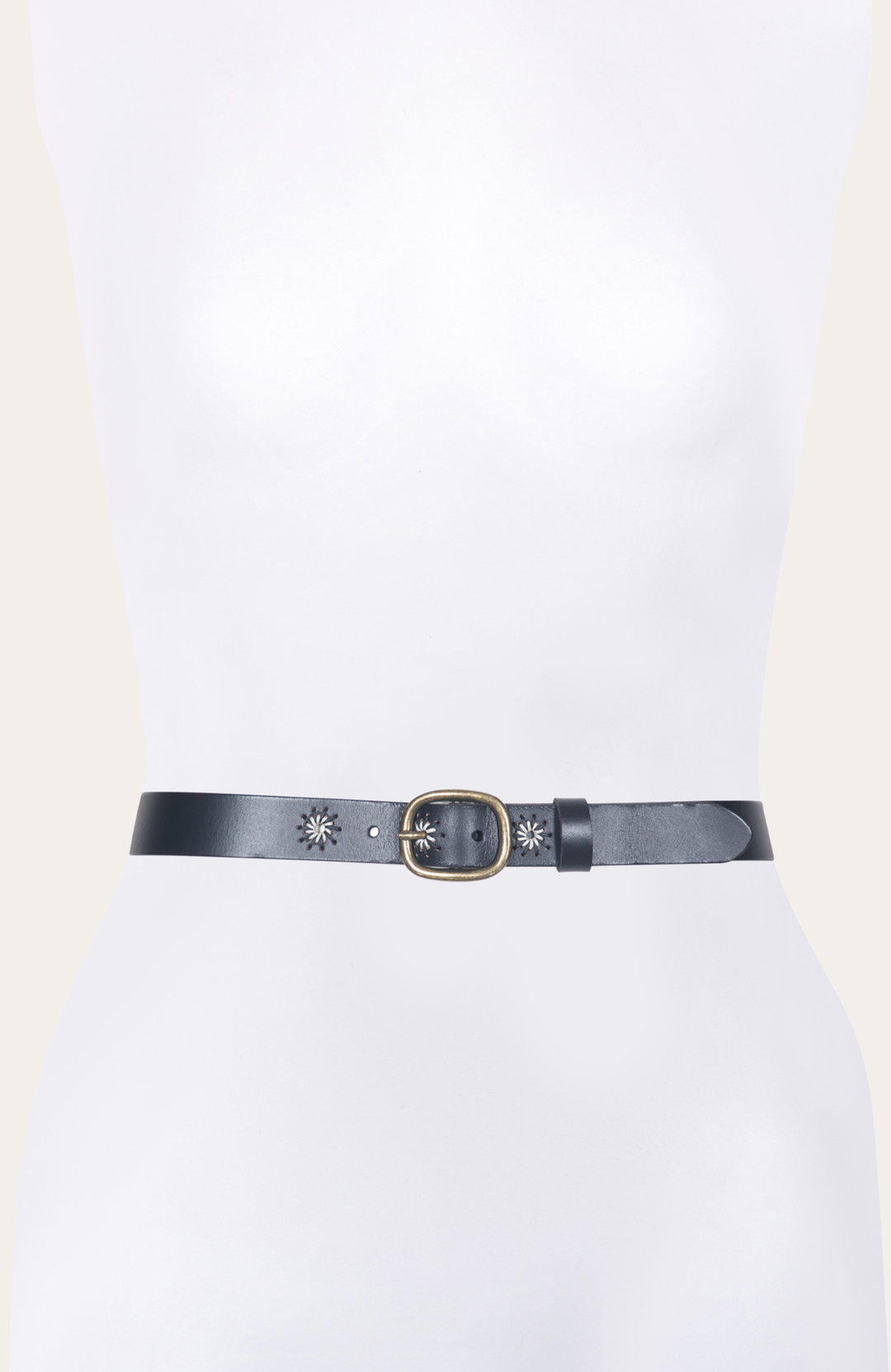 Black Belts Frye 30mm Black Belt With Embroidered Holes