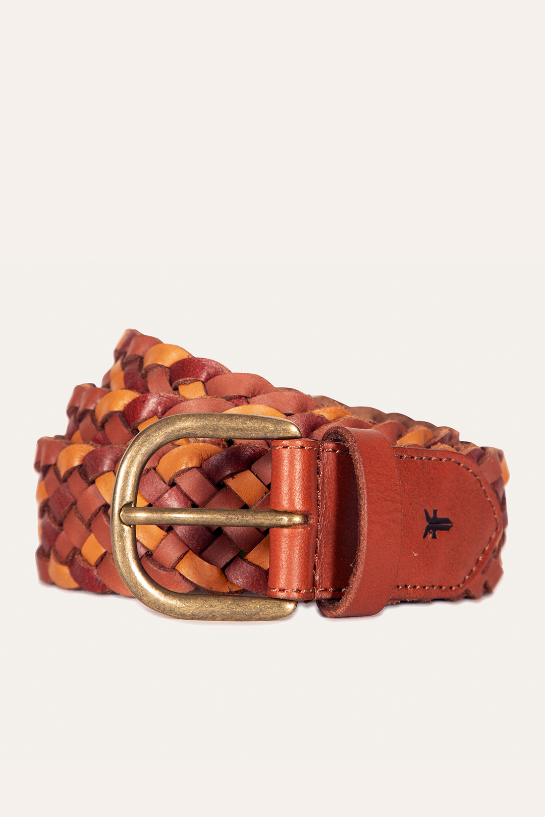 Tan Belts Frye 35mm Tonal Woven Leather Belt in Tan