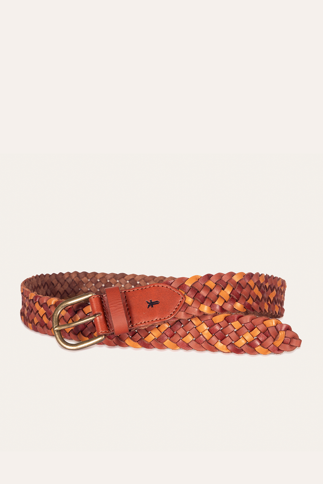 Tan Belts Frye 35mm Tonal Woven Leather Belt in Tan