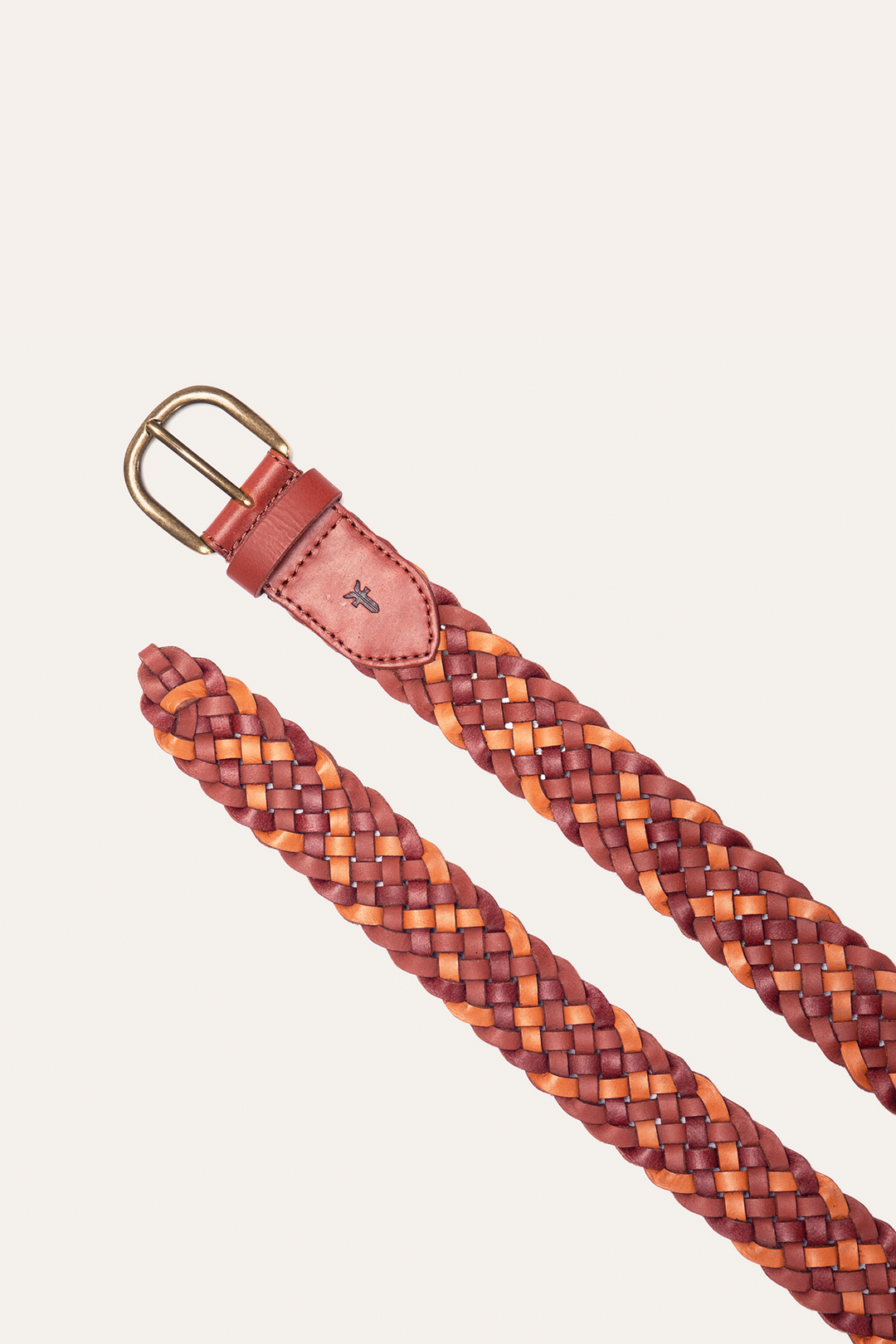 Tan Belts Frye 35mm Tonal Woven Leather Belt in Tan