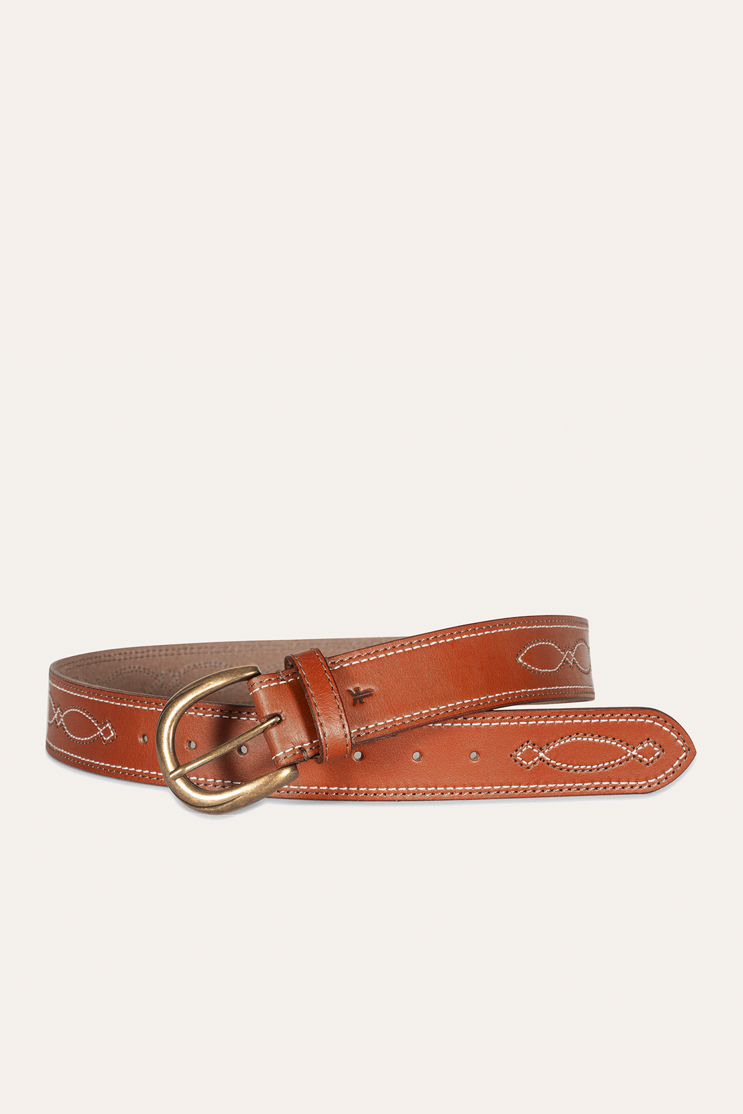 Tan Belts Frye 40mm Tan Belt With 2-Tone Stitch