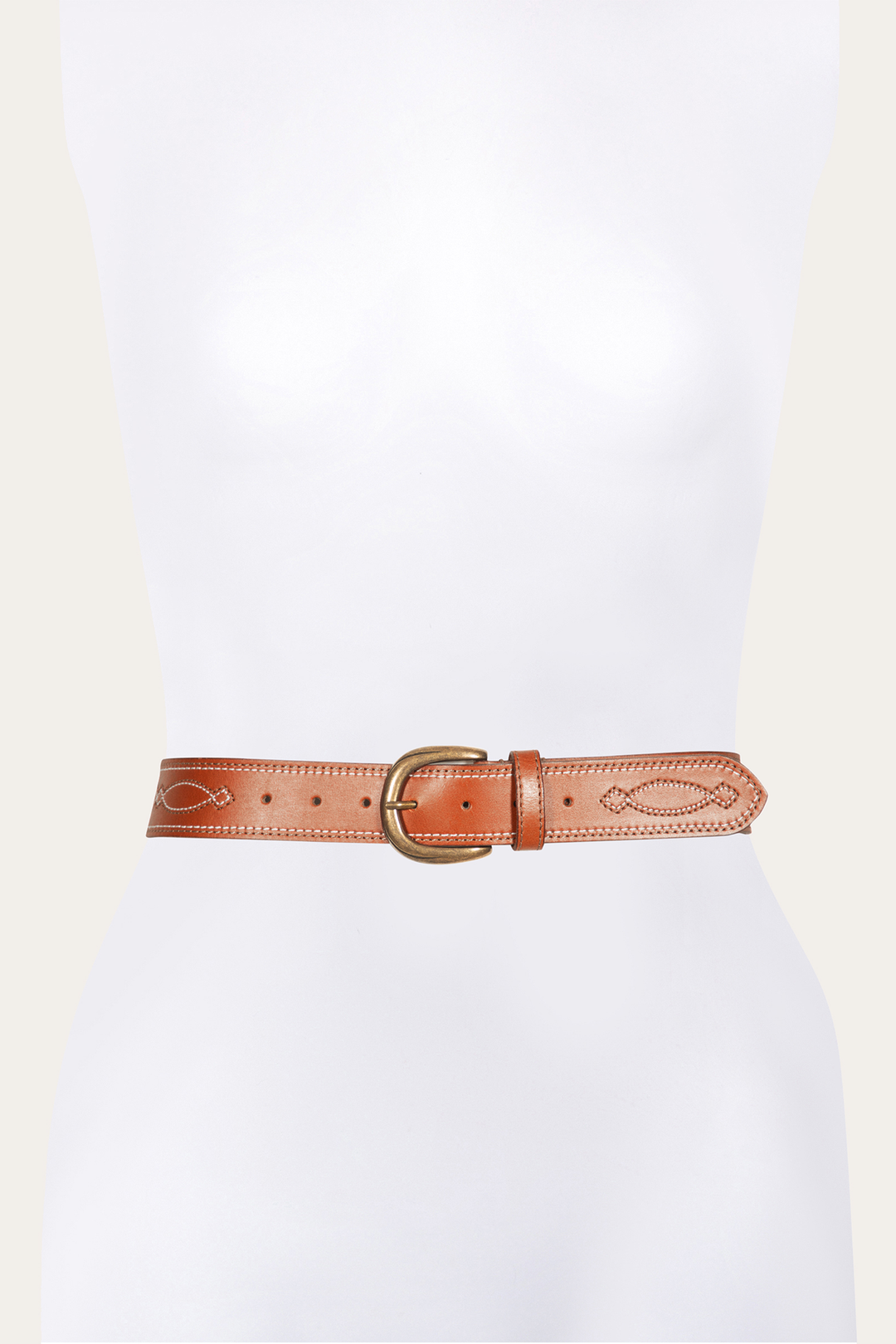 Tan Belts Frye 40mm Tan Belt With 2-Tone Stitch