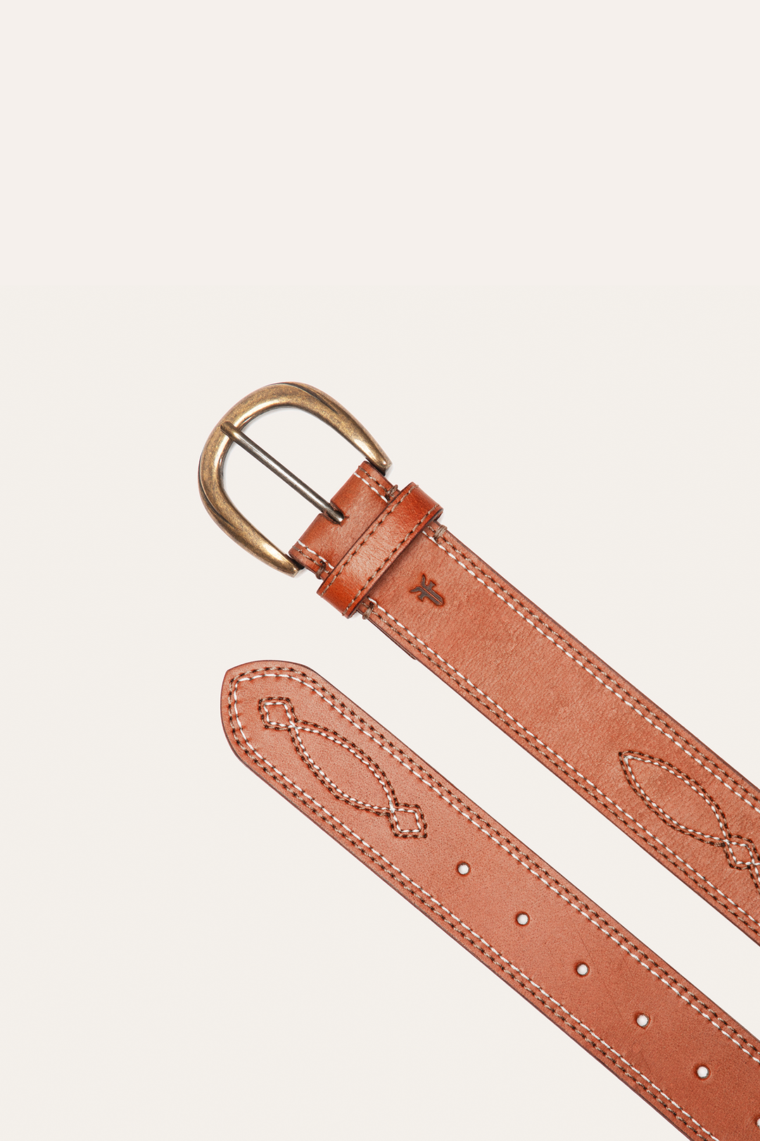 Tan Belts Frye 40mm Tan Belt With 2-Tone Stitch