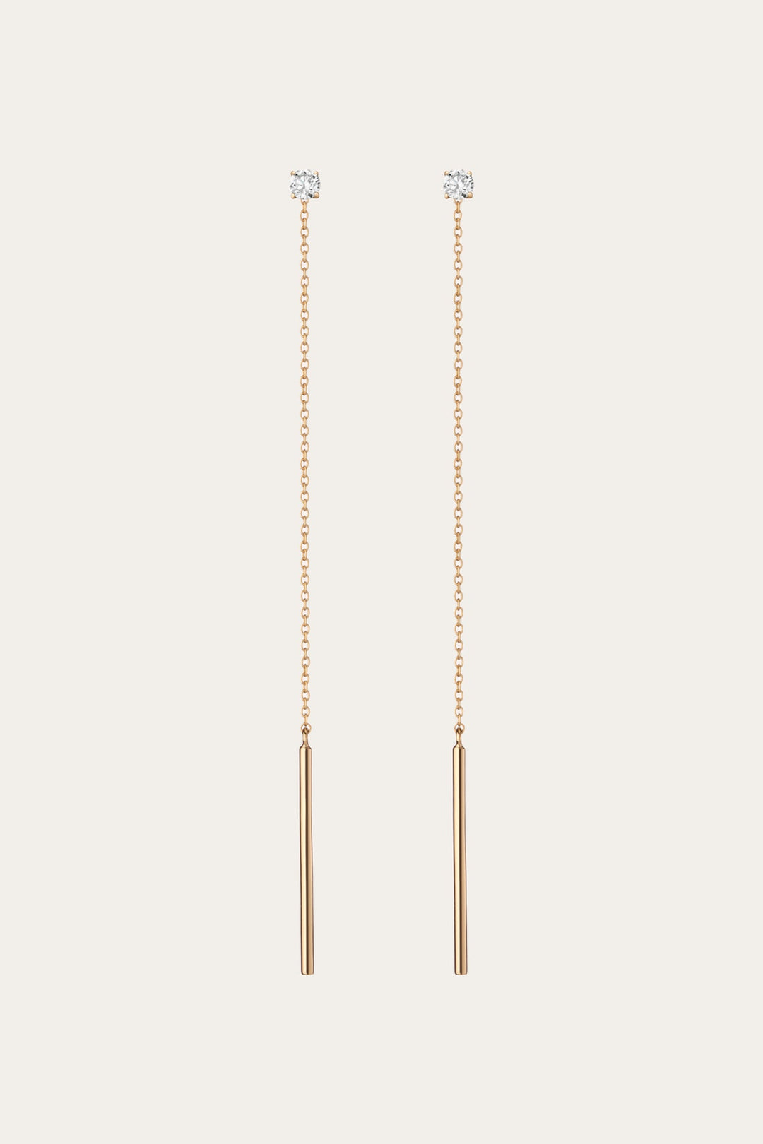 14k Yellow Gold Fine Jewelry Frye Women’s Lab Grown Diamond Lariat Earrings | Aurate x The Frye Company