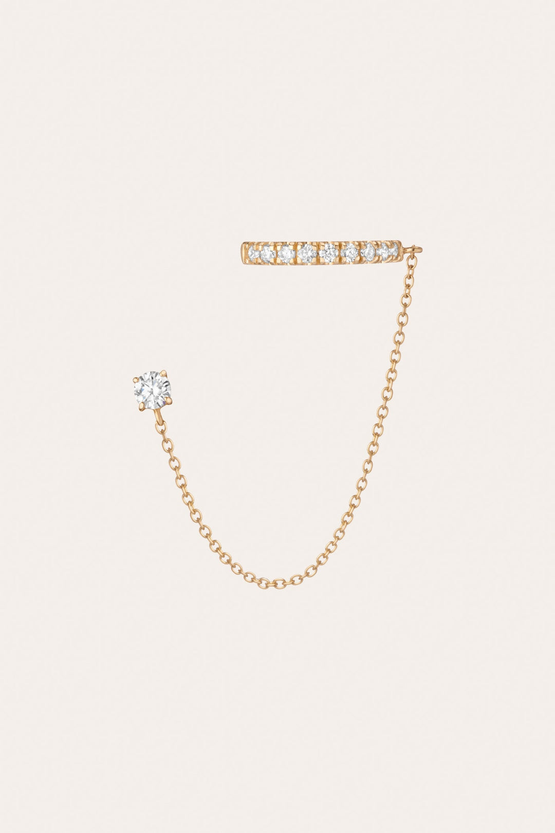 14k Yellow Gold Fine Jewelry Frye Women’s Lab Grown Diamond Stud and Ear Cuff | Aurate x The Frye Company