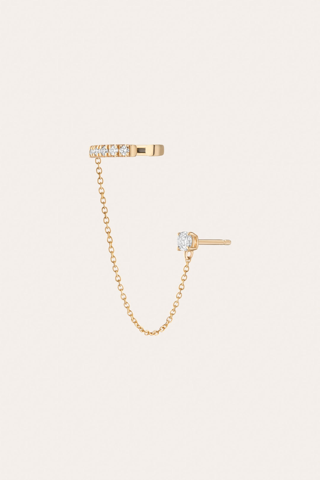 14k Yellow Gold Fine Jewelry Frye Women’s Lab Grown Diamond Stud and Ear Cuff | Aurate x The Frye Company