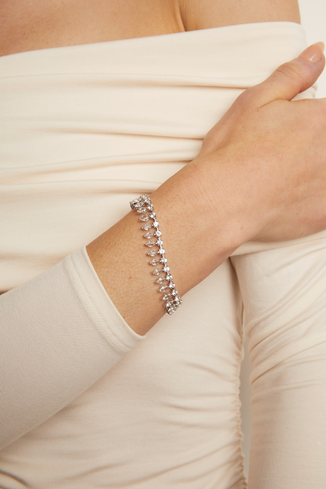 Sterling Silver Fine Jewelry Frye Women’s Marquise Fringe Bracelet | Aurate x The Frye Company
