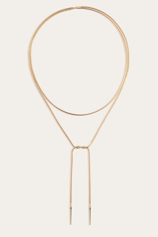 Yellow Vermeil Fine Jewelry Frye Women’s Lasso Wrap Necklace | Aurate x The Frye Company