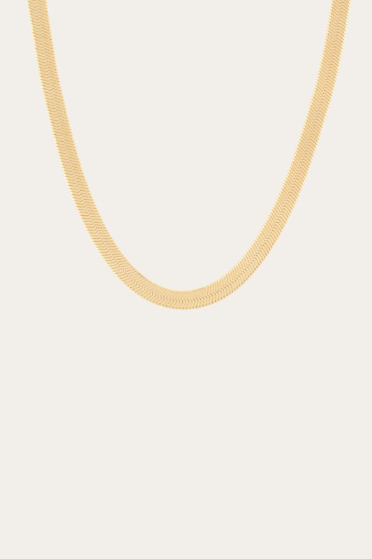 Yellow Vermeil Fine Jewelry Frye Women’s Extra Bold Herringbone Necklace | Aurate x The Frye Company