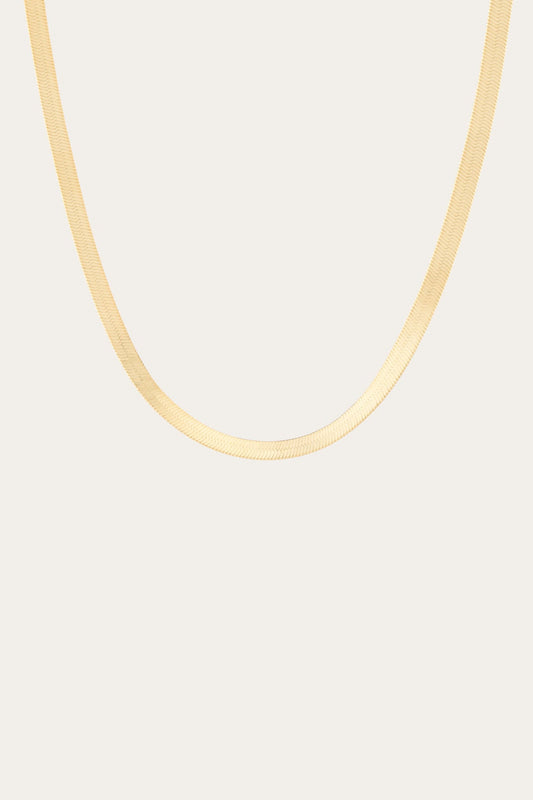 Yellow Vermeil Fine Jewelry Frye Women’s Bold Herringbone Necklace | Aurate x The Frye Company