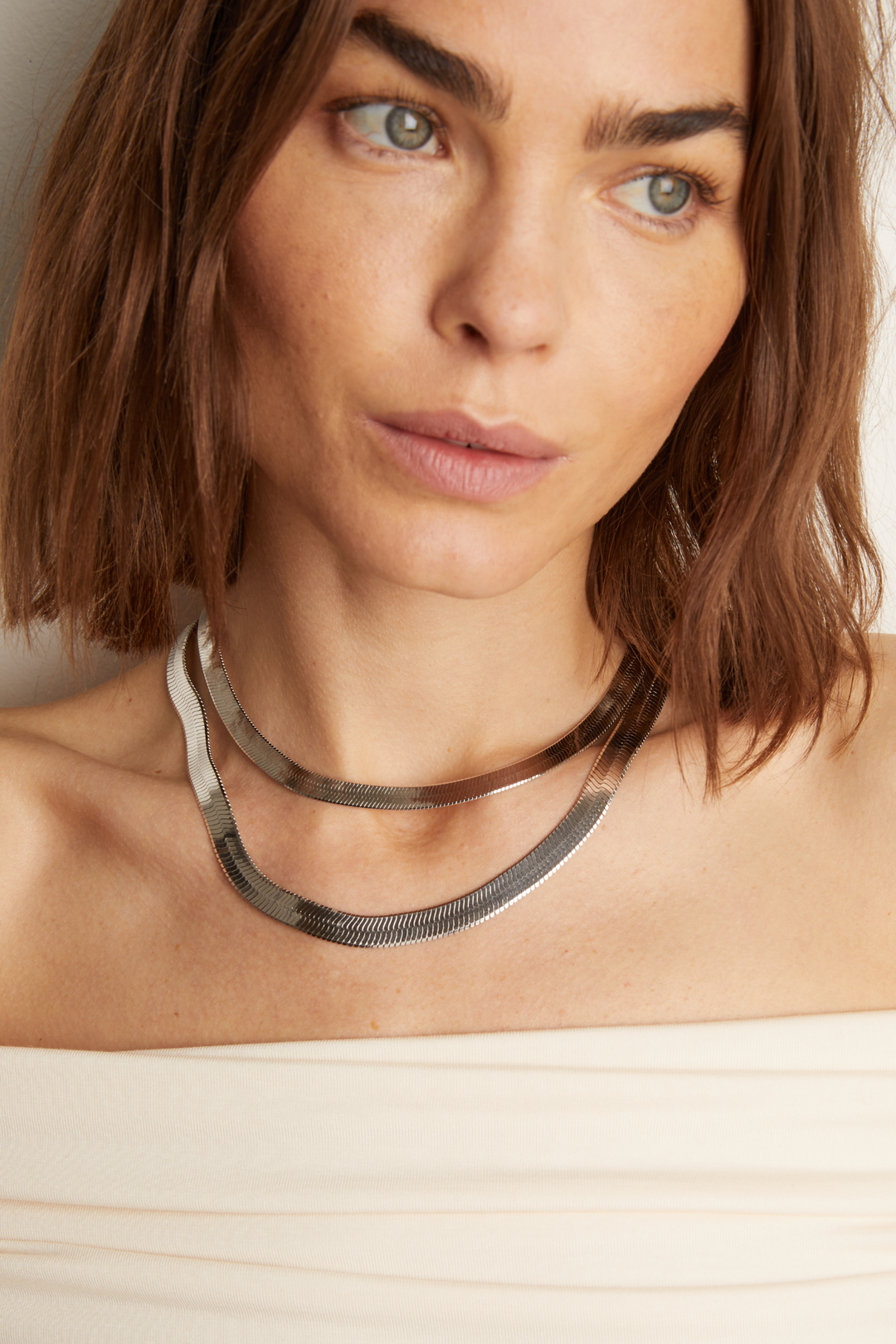 Sterling Silver Fine Jewelry Frye Women’s Bold Herringbone Necklace | Aurate x The Frye Company