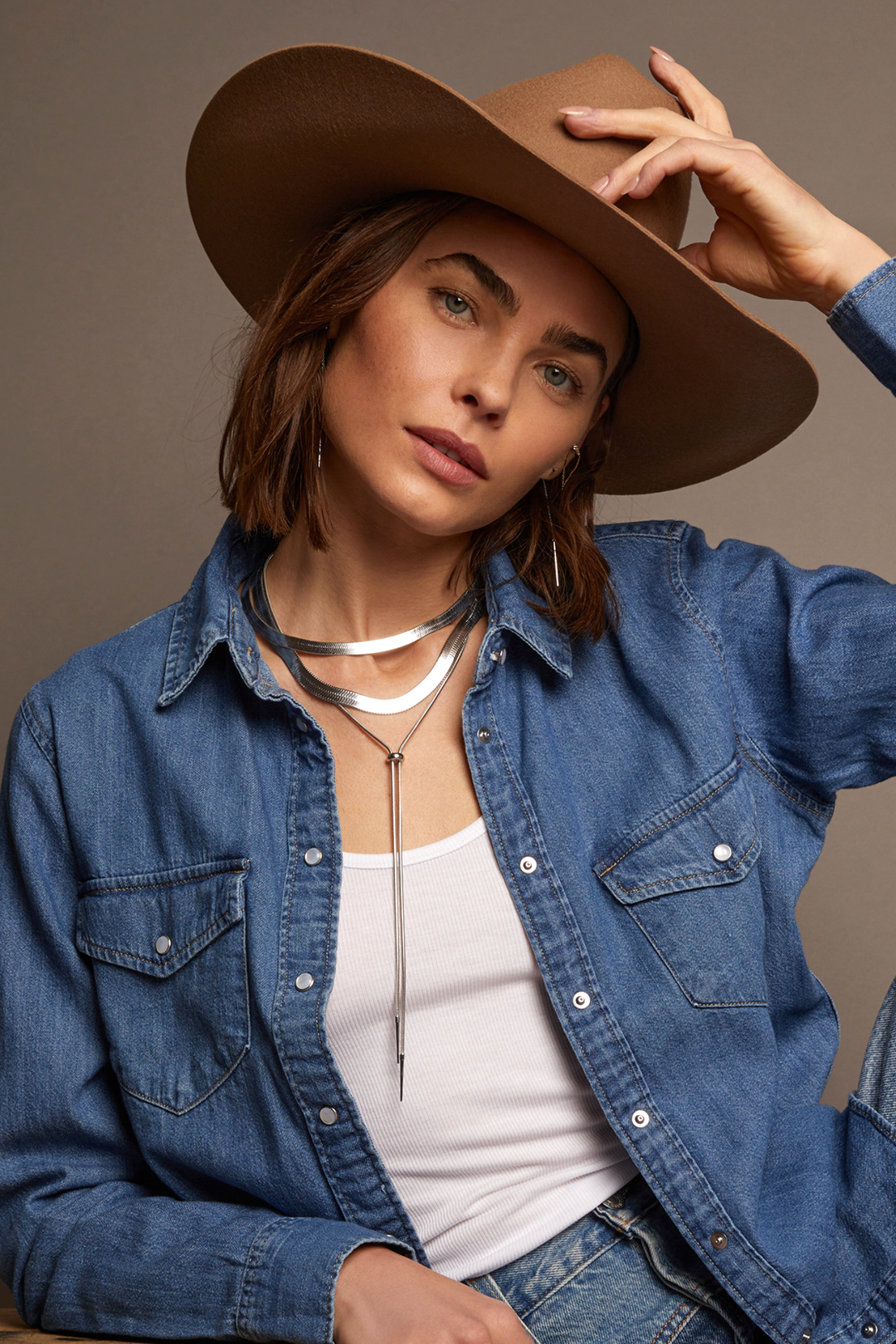 Sterling Silver Fine Jewelry Frye Women’s Bold Herringbone Necklace | Aurate x The Frye Company