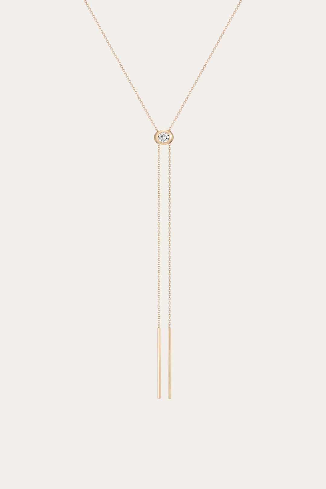 14k Yellow Gold Fine Jewelry Frye Women’s Lab Grown Diamond Bolo Necklace | Aurate x The Frye Company