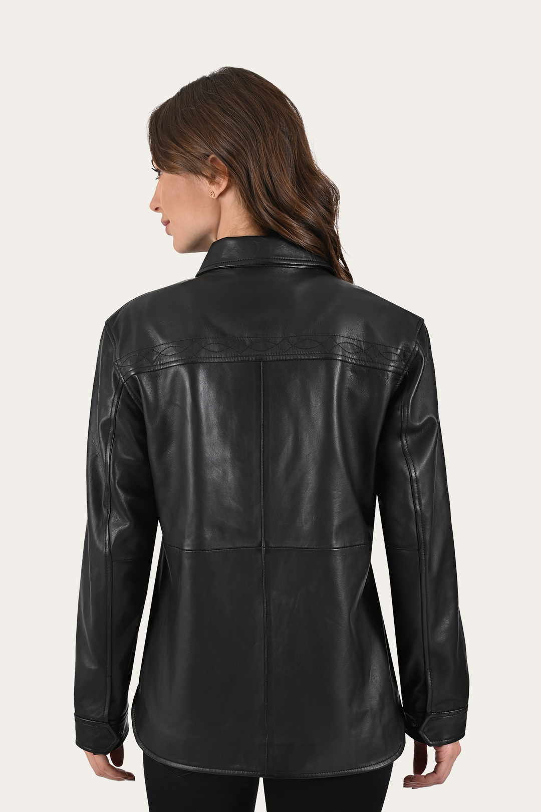 Black Leather Jackets Frye Black Bailor Shirt Jacket
