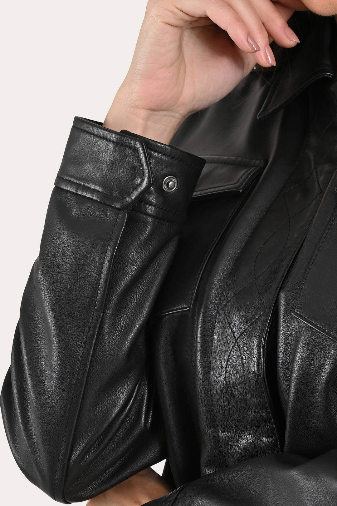 Black Leather Jackets Frye Black Bailor Shirt Jacket
