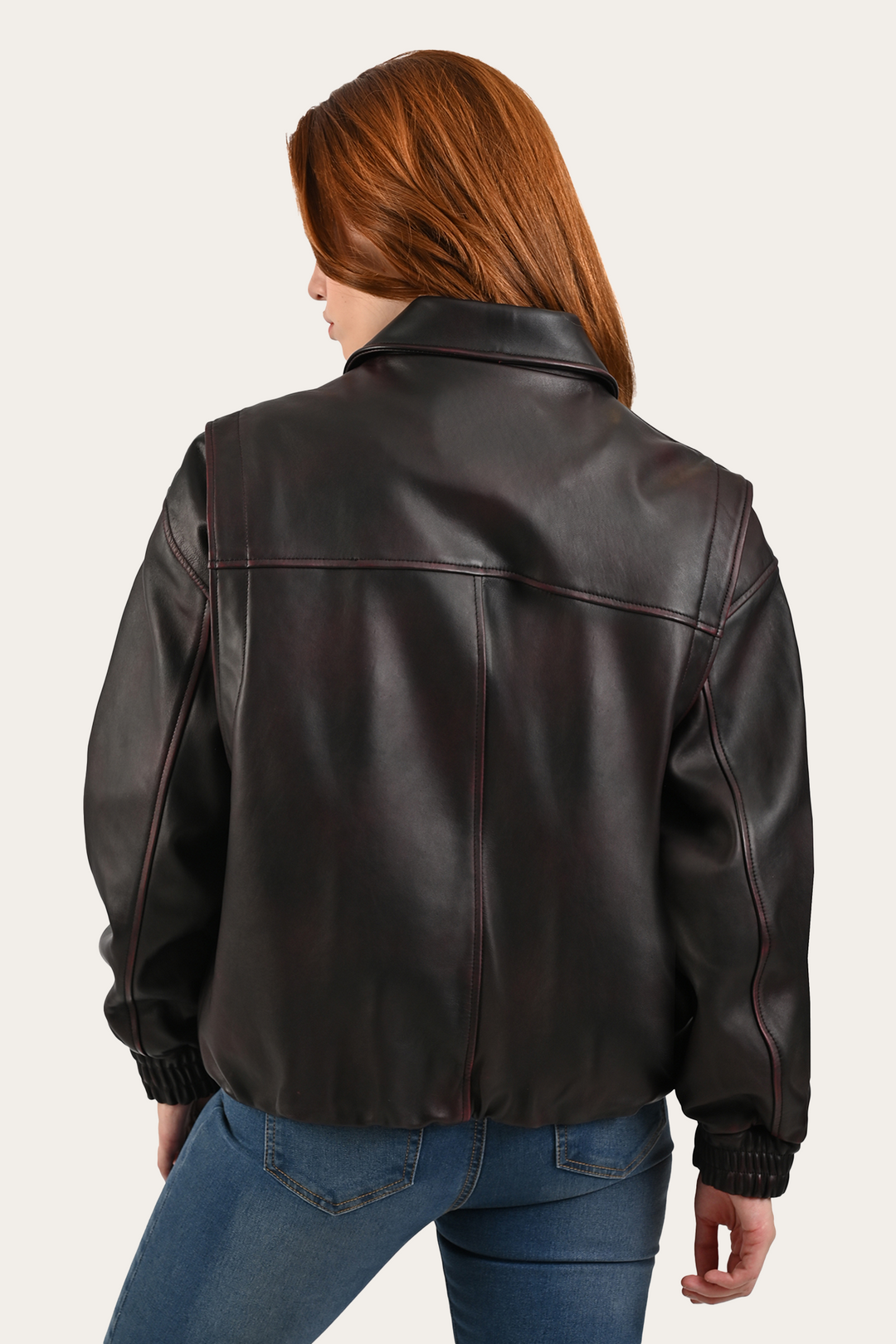 Black Cherry Leather Jackets Frye Black Cherry Harper Oversized Bomber