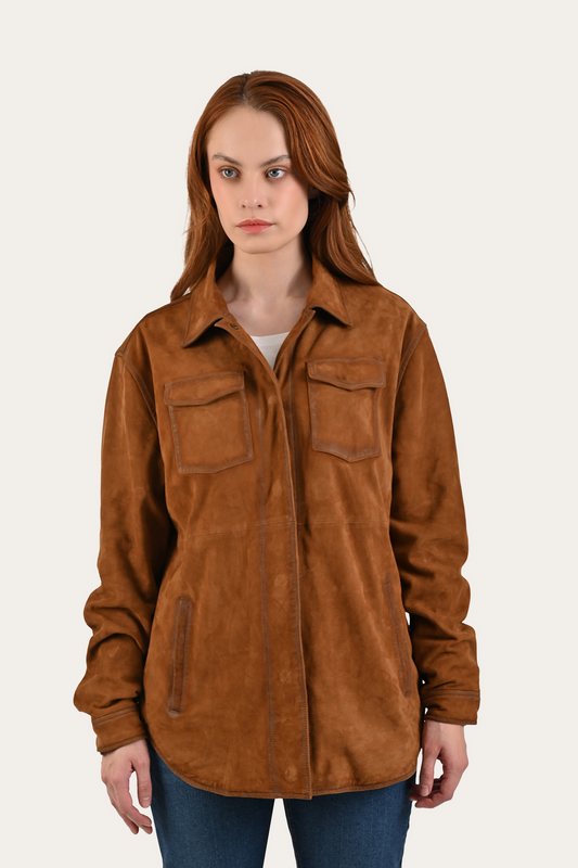 Light Brown Leather Jackets Frye Light Brown Avett Overshirt Jacket