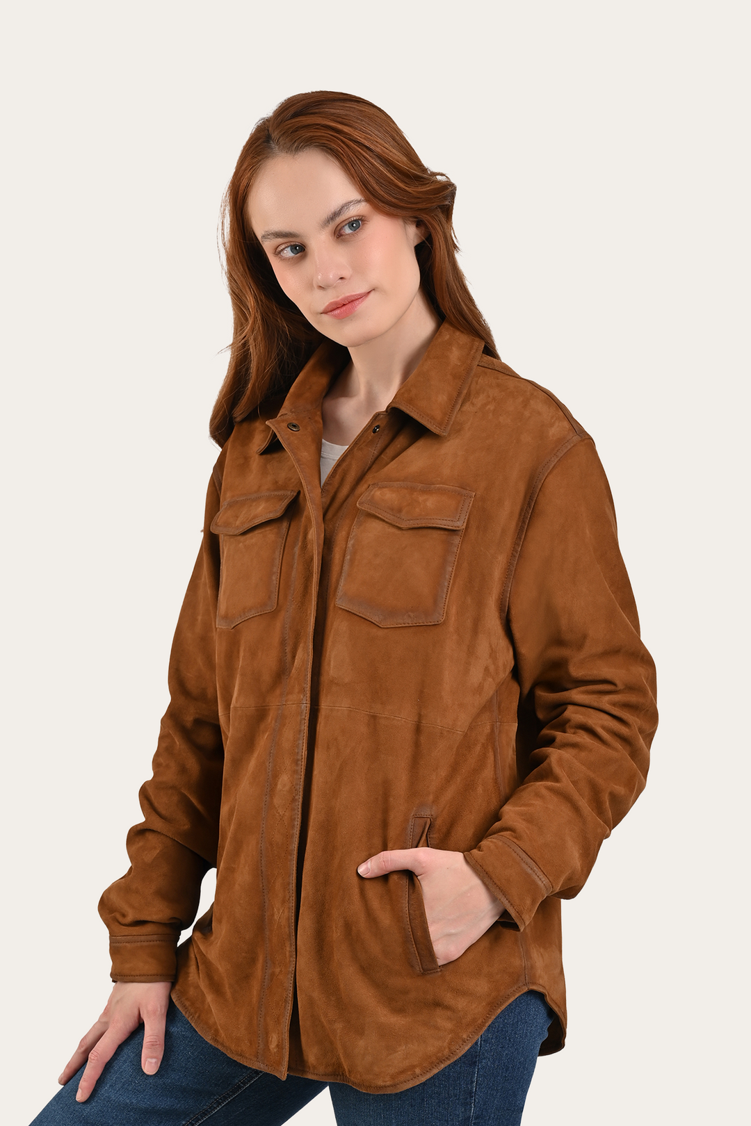 Light Brown Leather Jackets Frye Light Brown Avett Overshirt Jacket