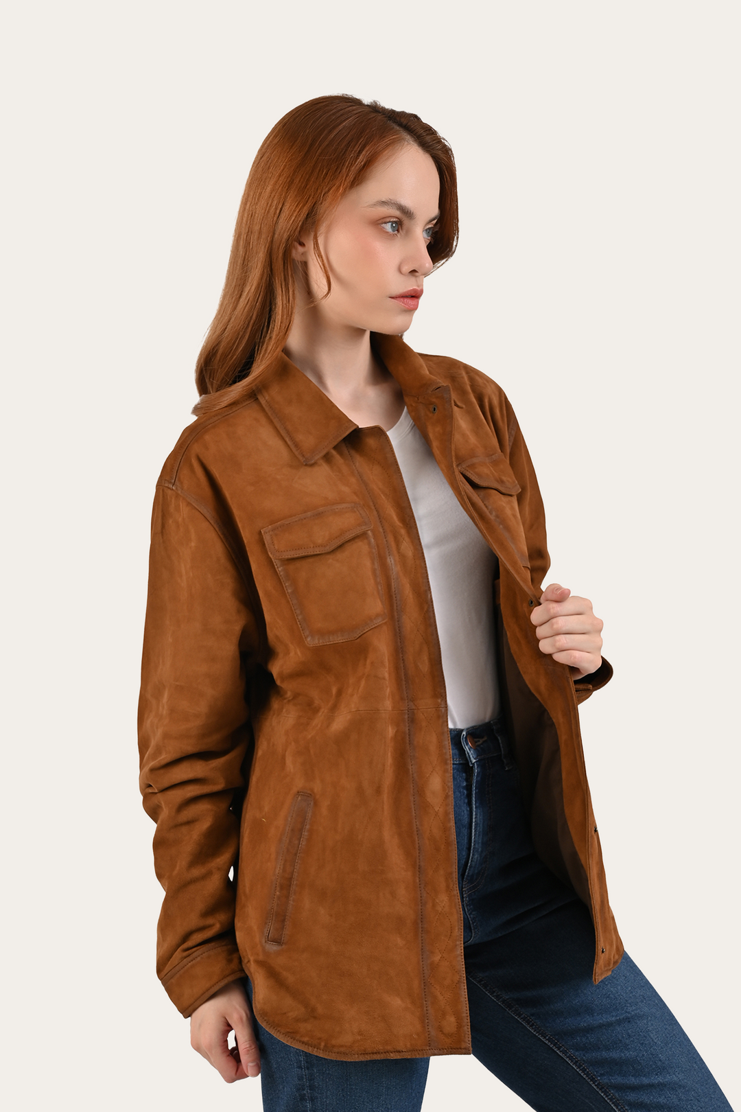 Light Brown Leather Jackets Frye Light Brown Avett Overshirt Jacket