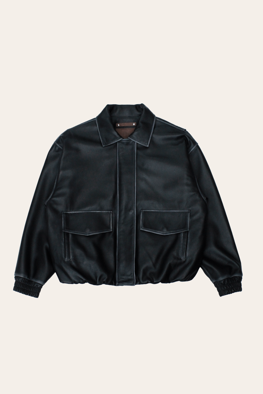 Black Leather Jackets Frye Black Harper Oversized Bomber