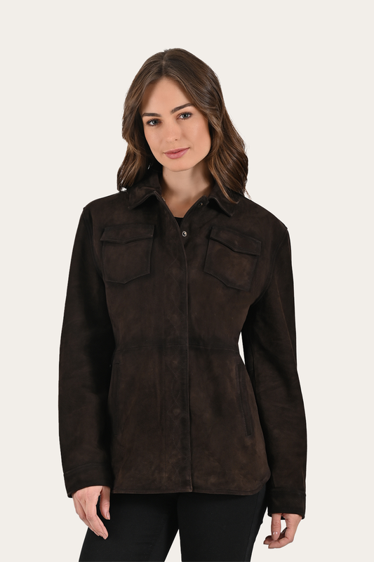 Dark Brown Leather Jackets Frye Dark Brown Avett Overshirt Jacket