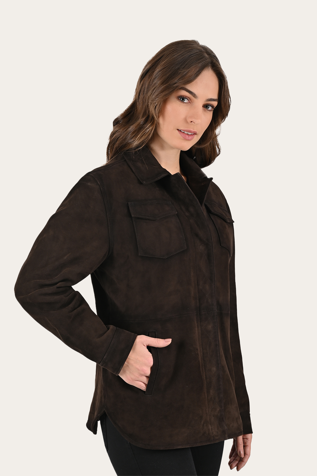 Dark Brown Leather Jackets Frye Dark Brown Avett Overshirt Jacket