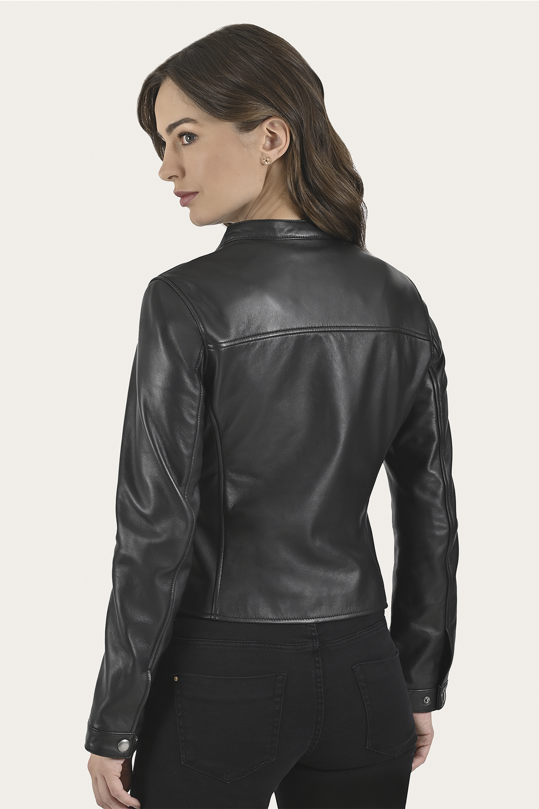 Black Leather Jackets Frye Women’s Black Heathe Leather Racer Jacket