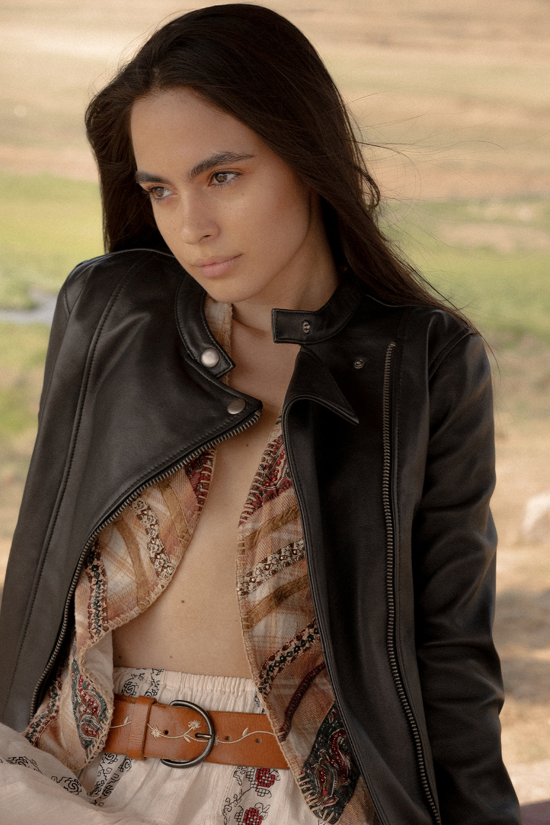 Black Leather Jackets Frye Women’s Black Heathe Leather Racer Jacket