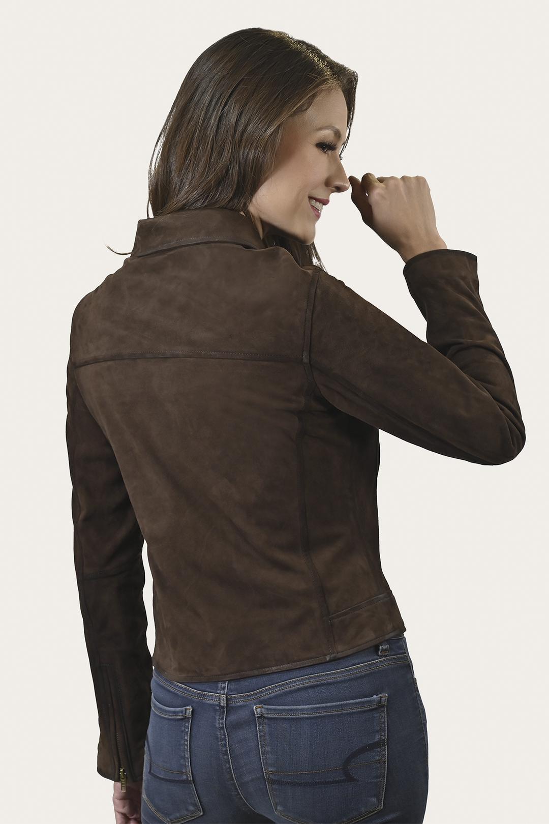 Dark Brown Leather Jackets Frye Women’s Dark Brown Clive Elegant Suede Biker Jacket