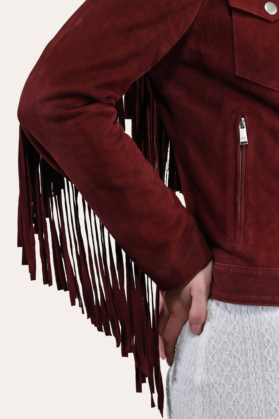 Oxblood Leather Jackets Frye Women’s Oxblood Nash Trucker Suede Jacket