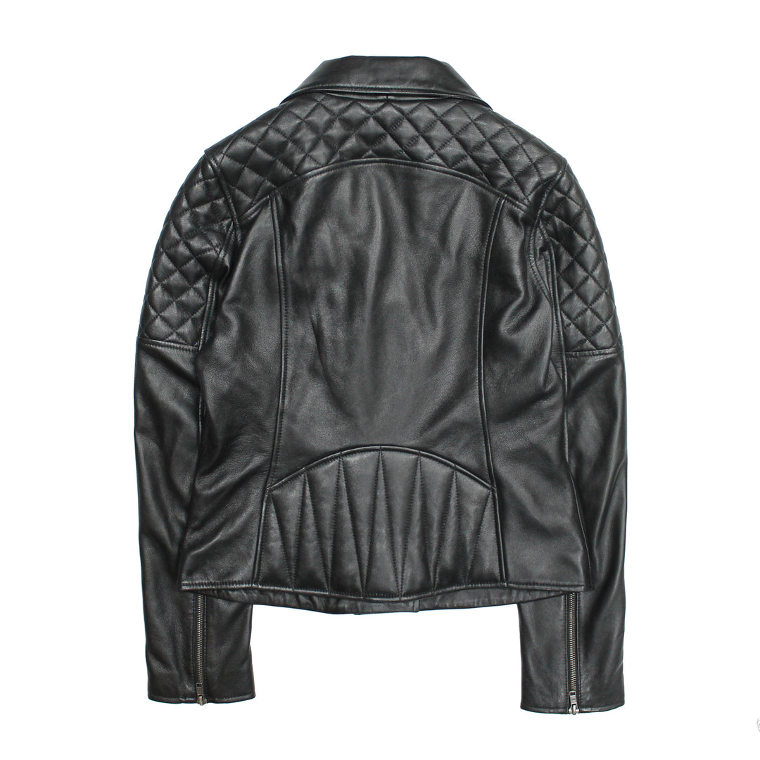 Black Leather Jackets Frye Women’s Black Oklahoma Biker Leather Jacket