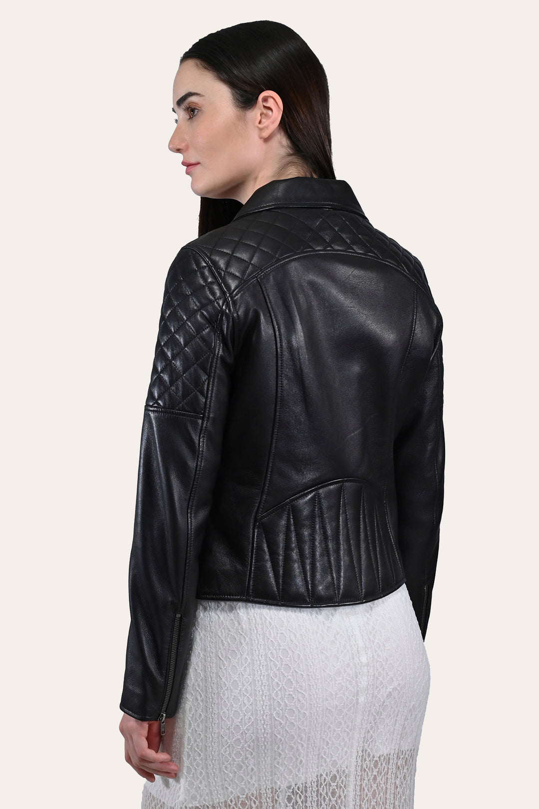 Black Leather Jackets Frye Women’s Black Oklahoma Biker Leather Jacket