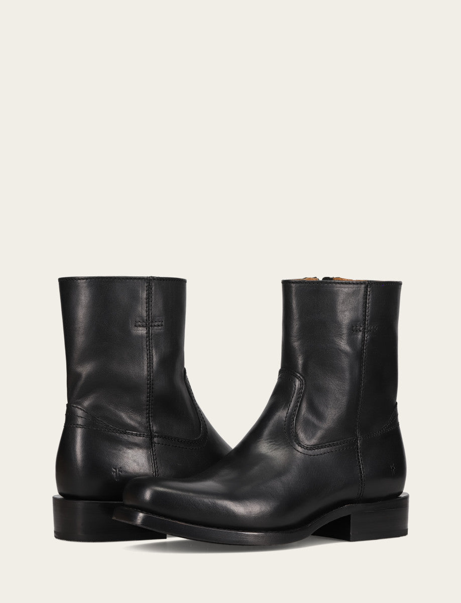 Black Boots Frye Men's Black Campus Inside Zip Boot