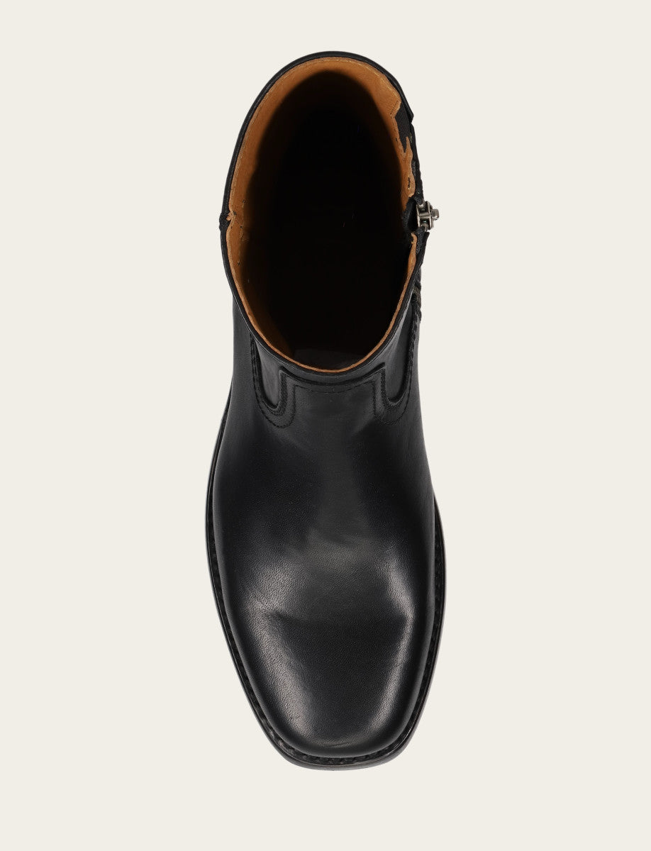 Black Boots Frye Men's Black Campus Inside Zip Boot